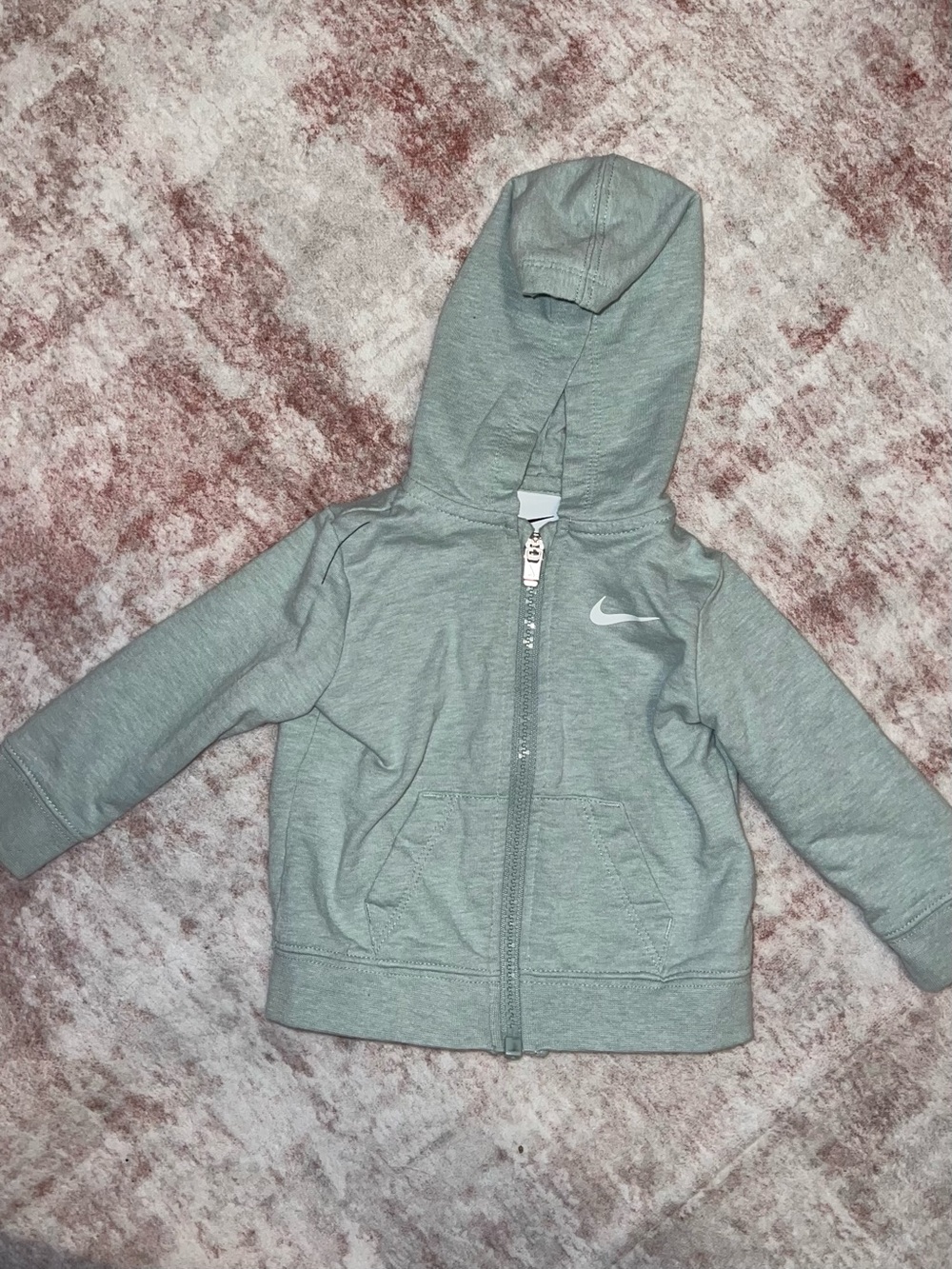 Nike Baby Hooded Zip Sweatshirt - sage green